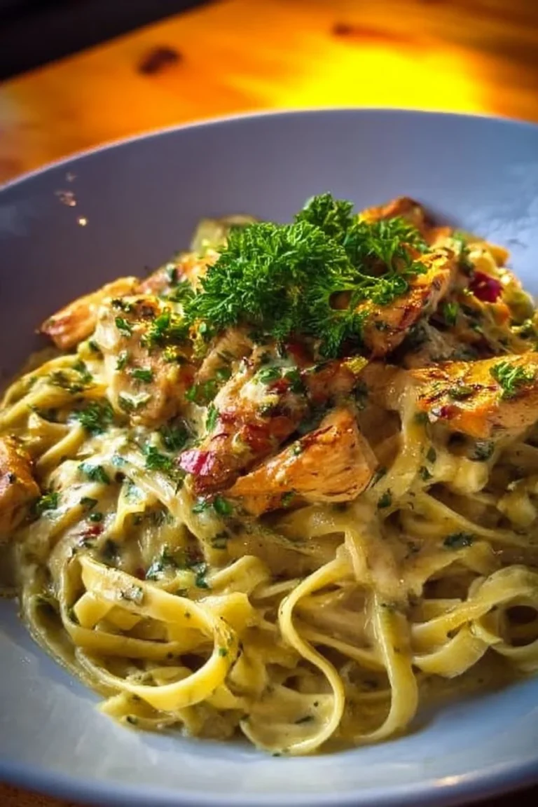 Delicious Cowboy Butter Lemon Chicken Pasta with herbs and lemon zest