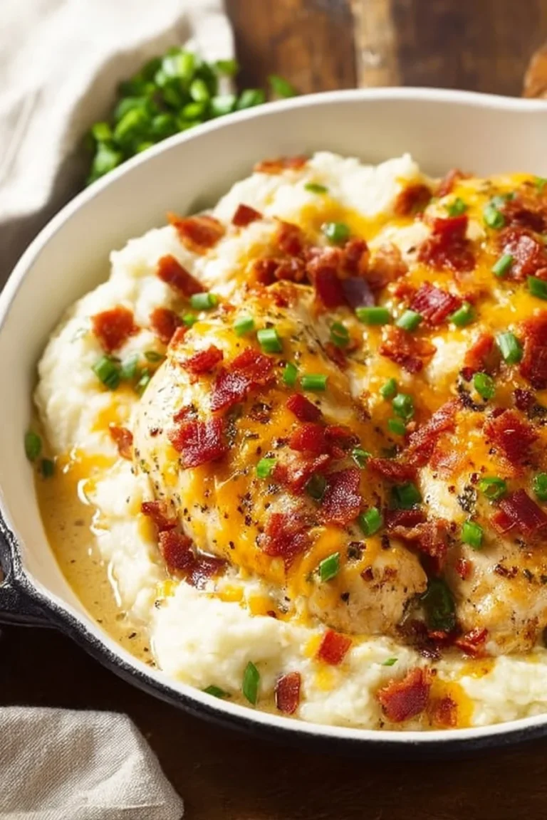 Delicious Bacon Ranch Chicken dish garnished with fresh herbs and served on a plate