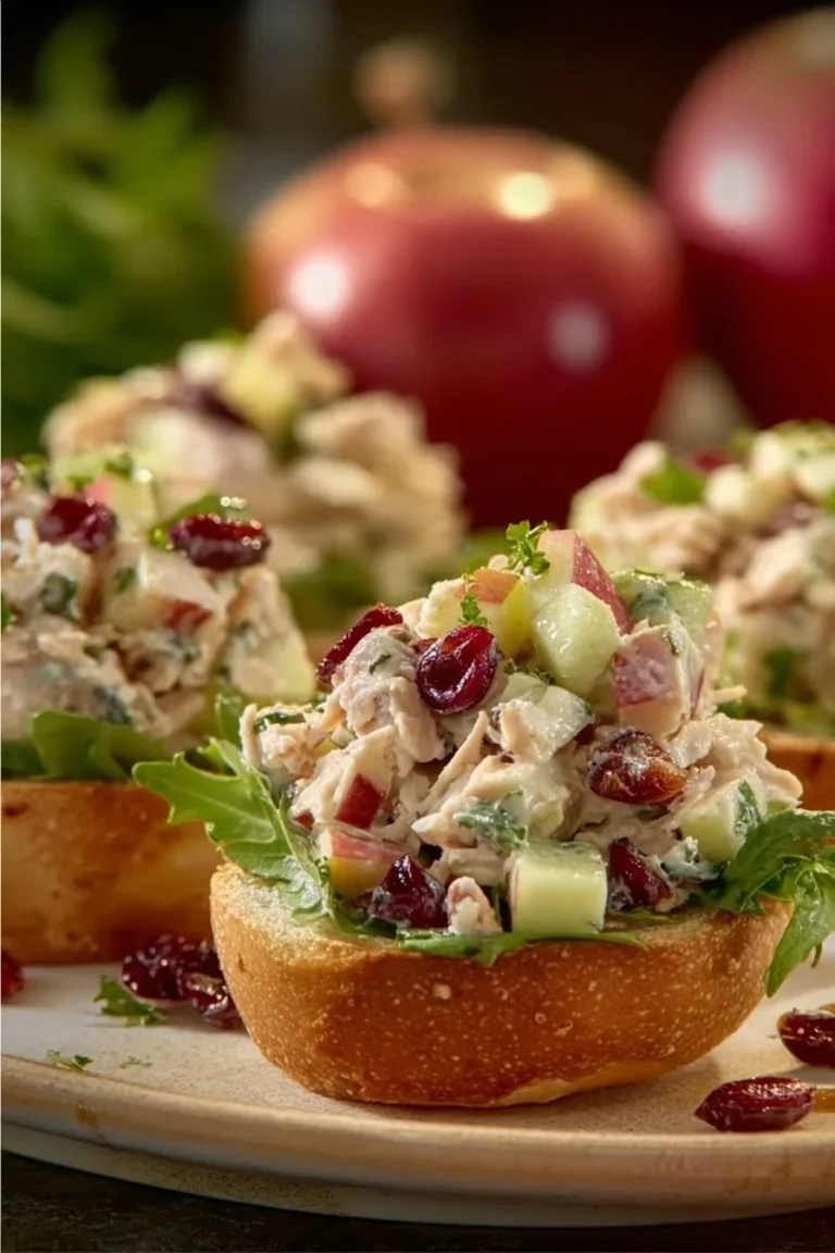 Delicious Chicken Salad with Apples served in a bowl