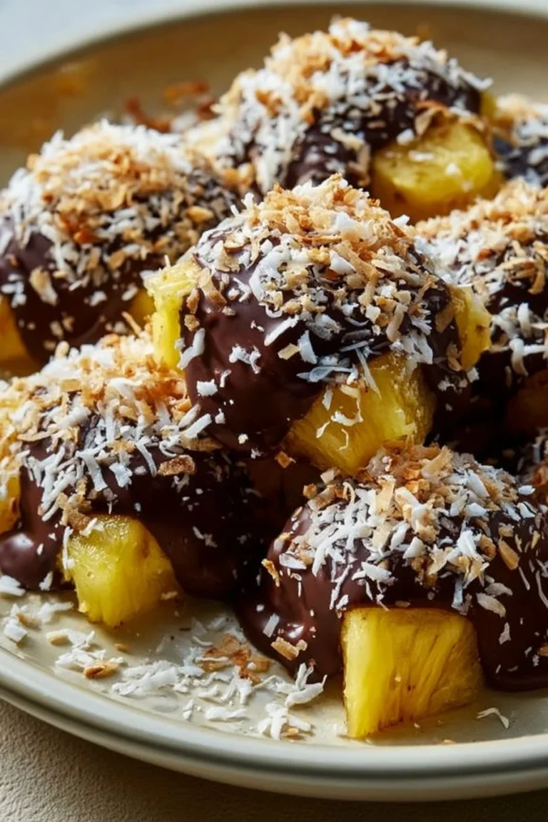 Chocolate Pineapple Treats - Delicious chocolate-covered pineapple slices