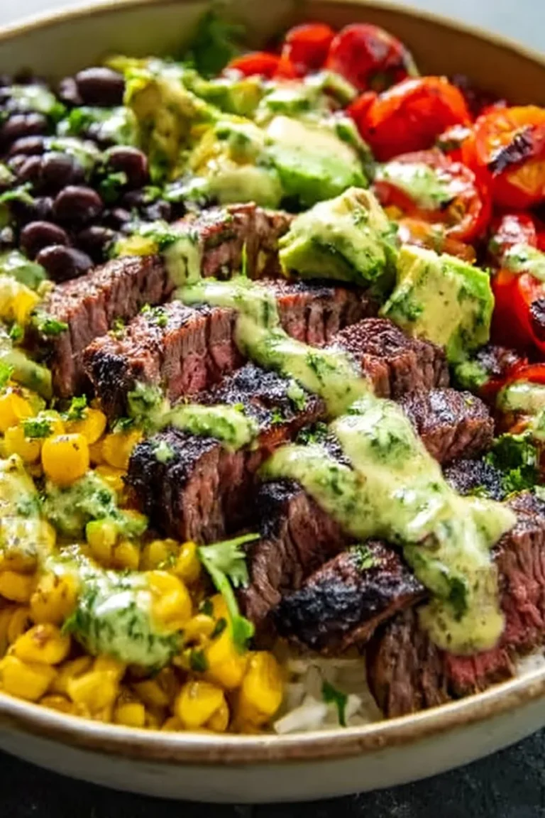 Cilantro lime steak bowls with fresh ingredients and vibrant flavors.
