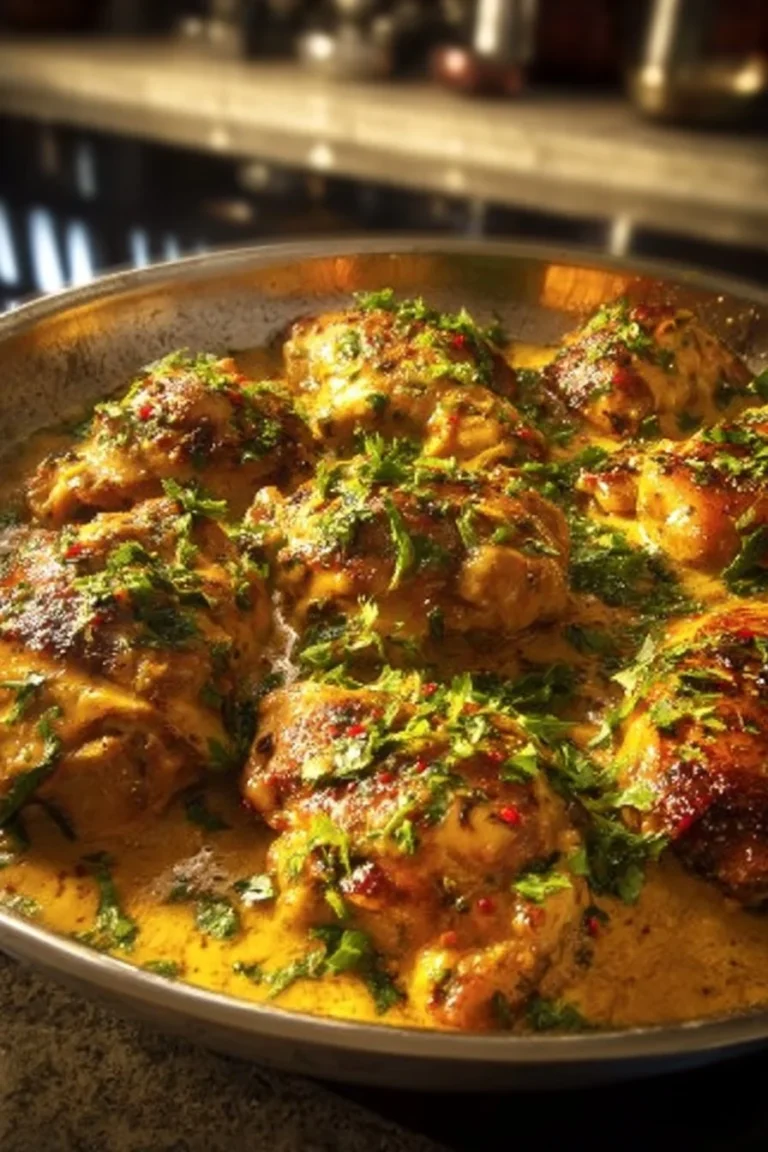 Delicious Coconut Chicken dish served with fresh herbs and spices