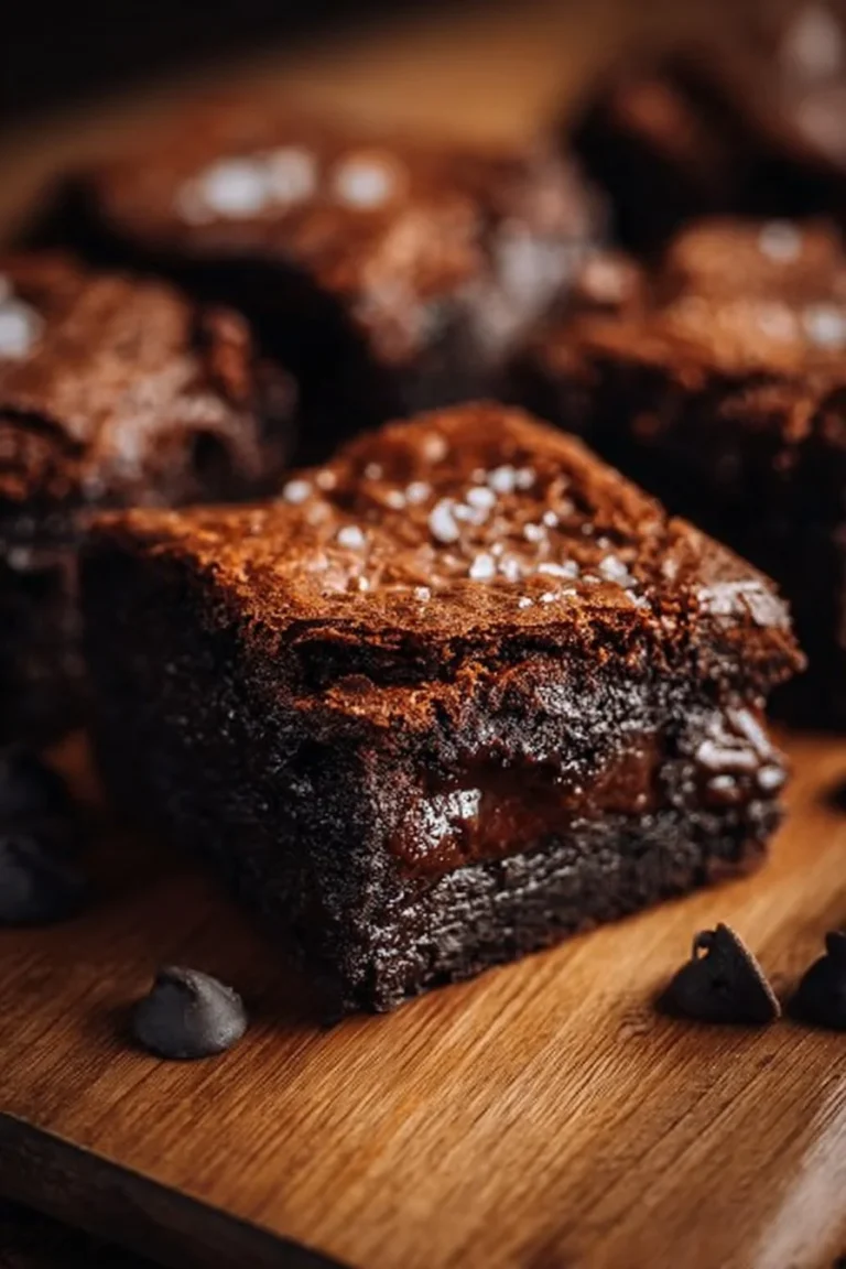 Deliciously baked coffee brownies topped with chocolate drizzle