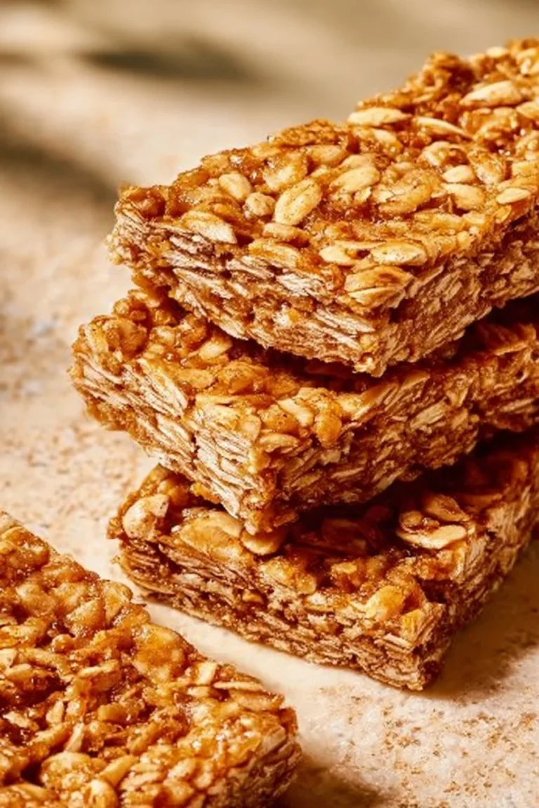 Homemade copycat Nature Valley Granola Bars with oats and nuts