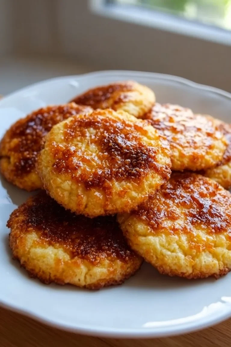 Delicious Crème Brûlée Cookies with a caramelized sugar topping
