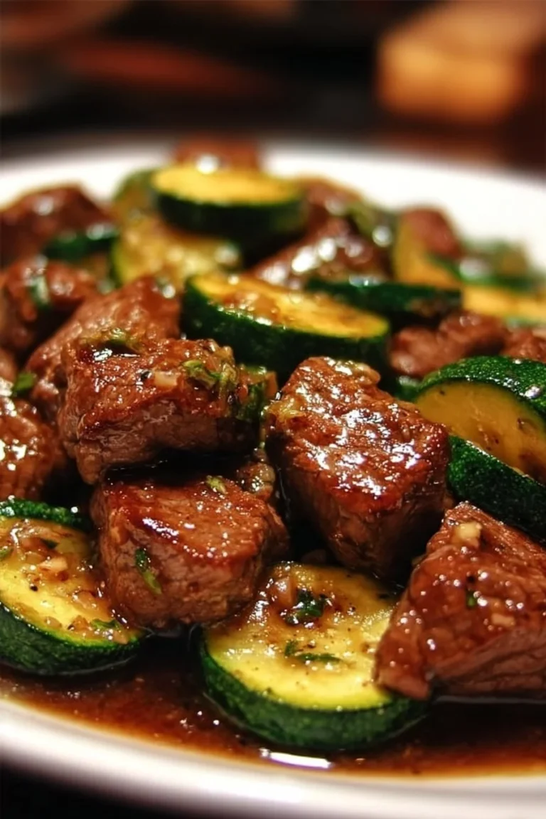 Delicious garlic butter steak bites served on a plate