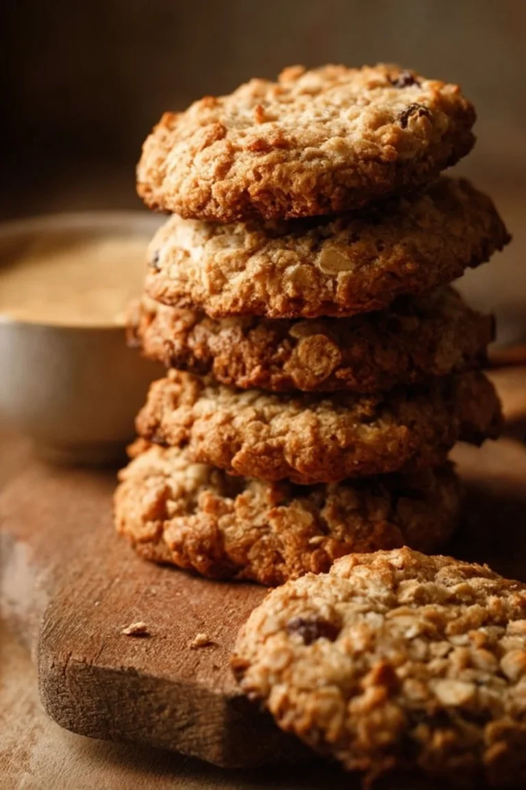 Plate of homemade granola cookies with nuts and chocolate chips