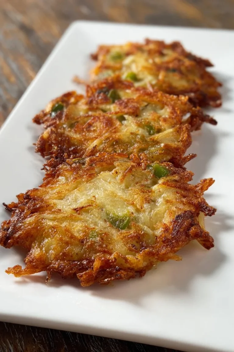 Green Chile Cheese Potato Cakes served with green chile sour cream