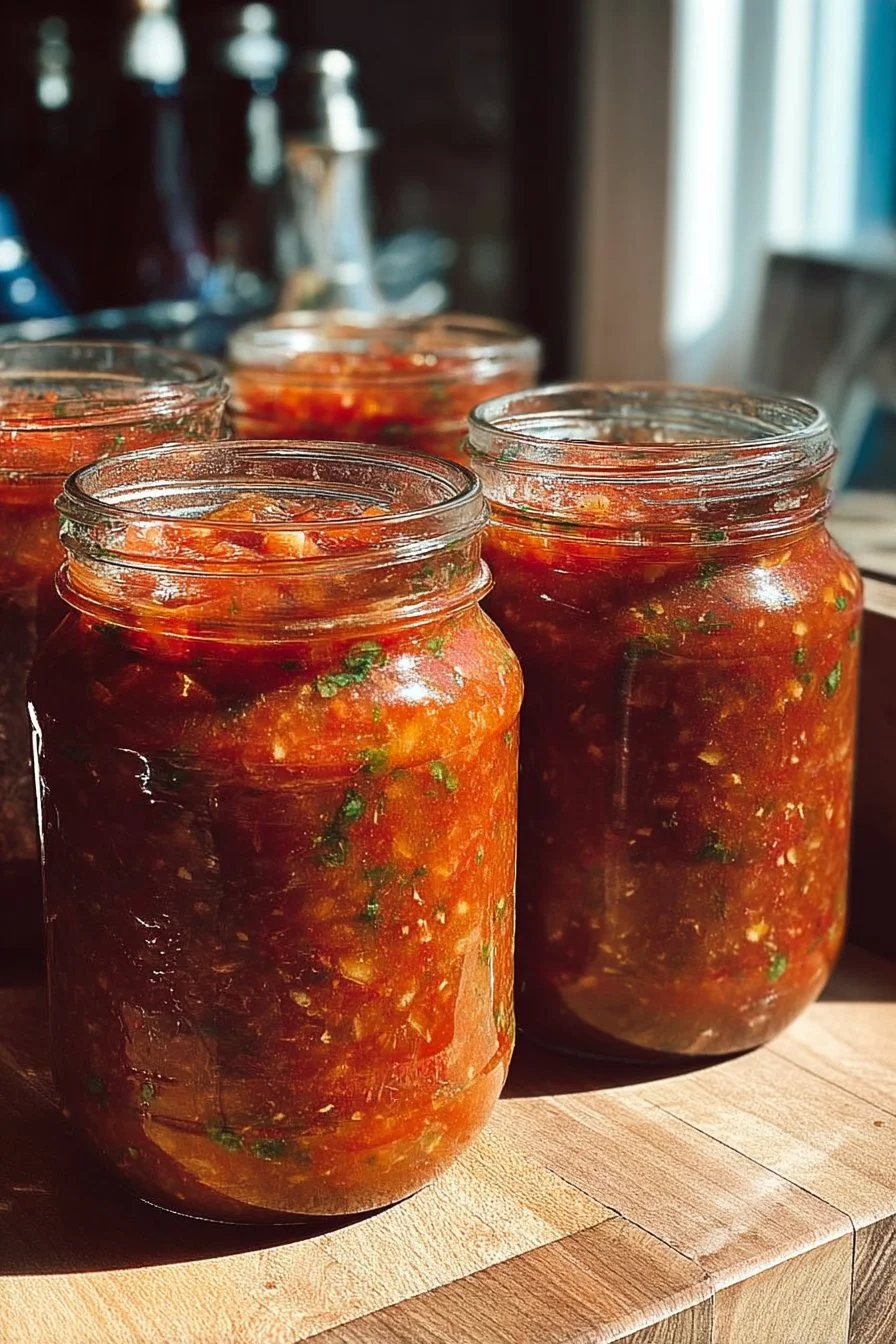 Bowl of fresh homemade salsa with tomatoes, onions, and cilantro