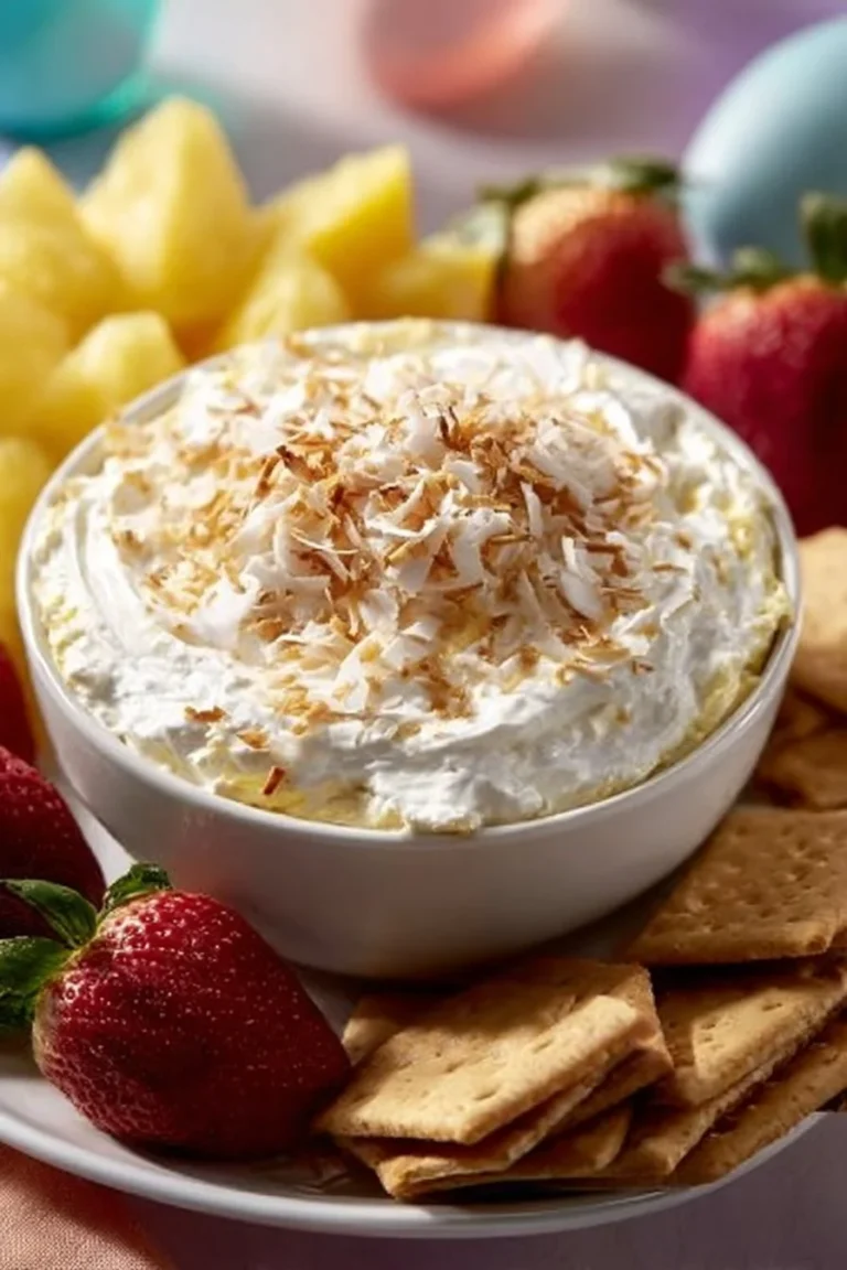 Delicious Coconut Cream Pie Dip with a creamy texture and coconut topping