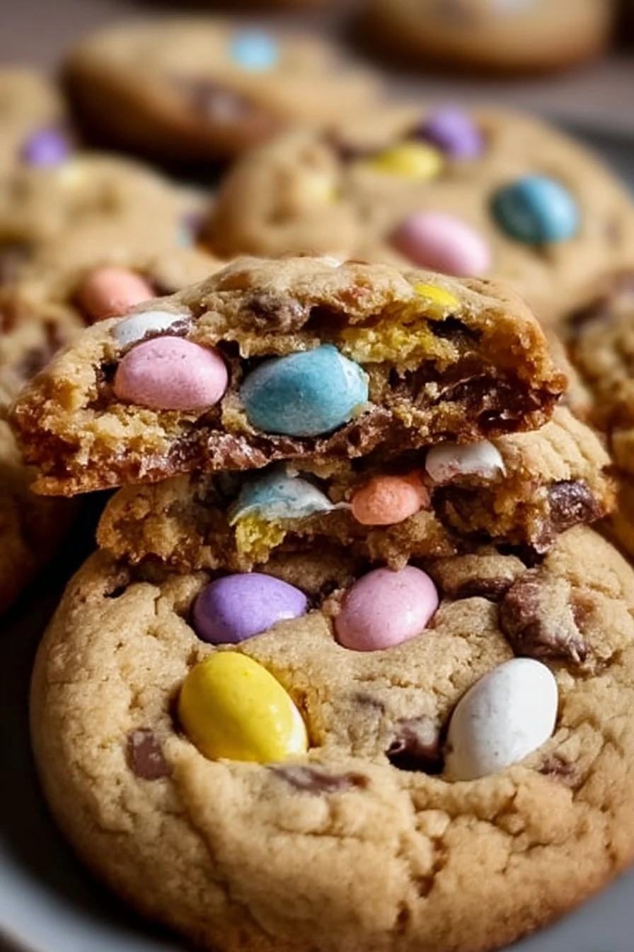Delicious Mini Egg Cookies from NYC topped with colorful candy eggs