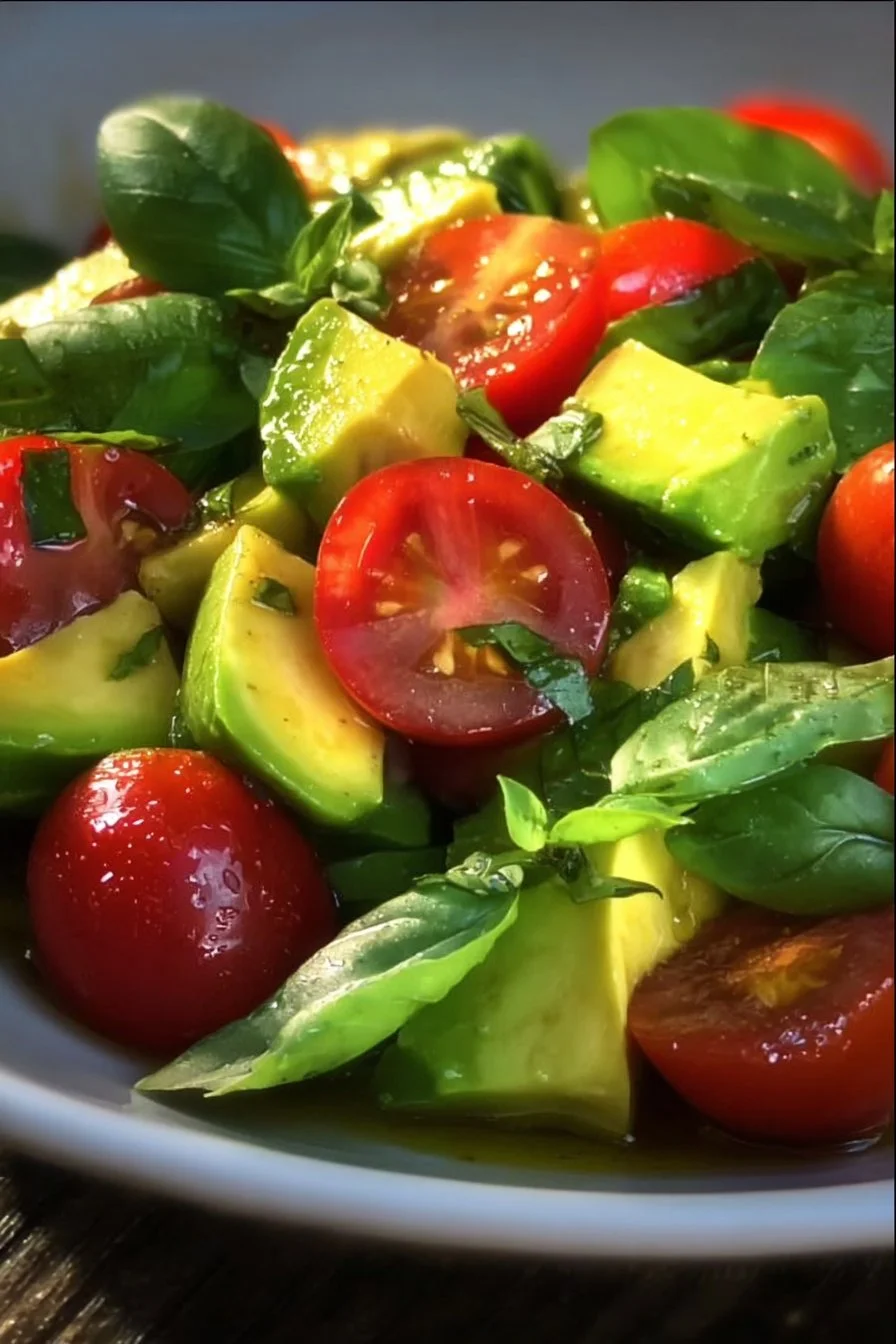 Delicious Keto Avocado Salad with fresh ingredients, ideal for healthy eating.