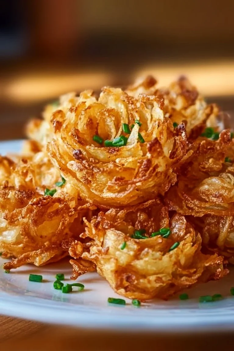 Mini blooming onions served as a crispy appetizer