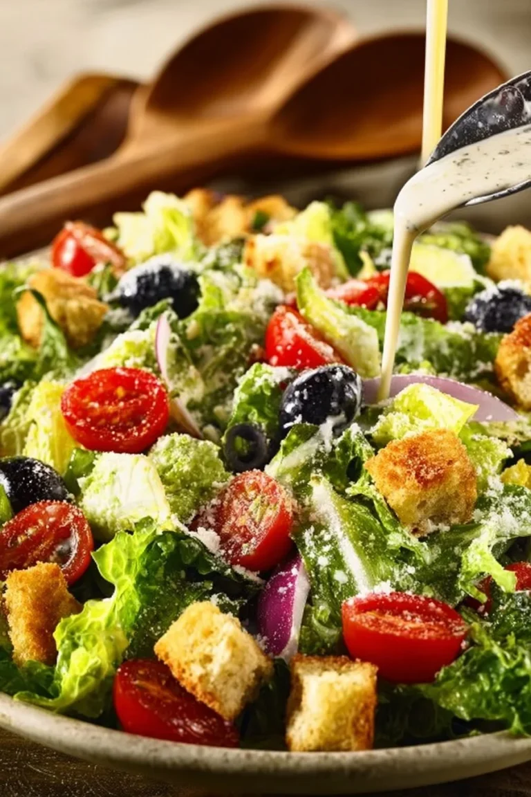 Olive Garden Salad Copycat recipe with fresh ingredients and vibrant colors