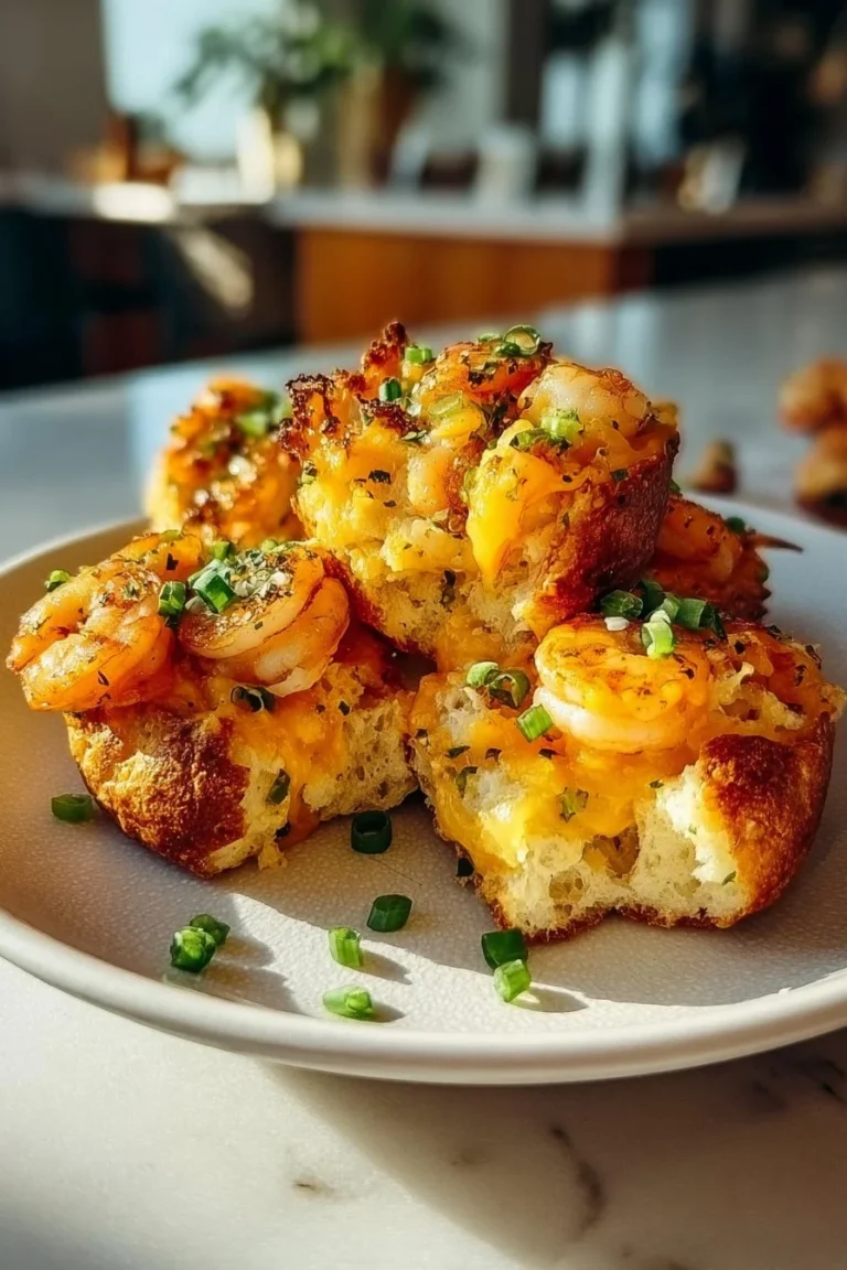 Delicious Shrimp Biscuit Melts with shrimp filling in flaky biscuits