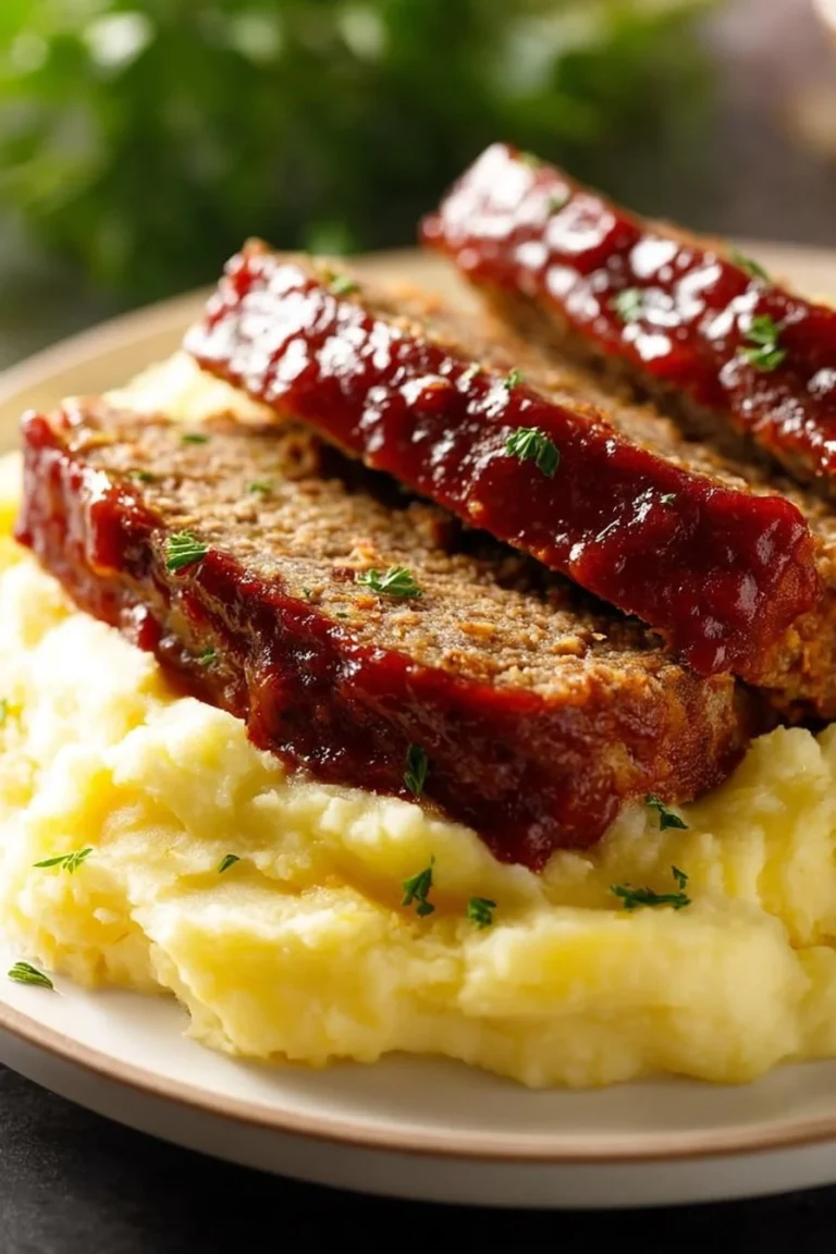 Delicious homemade stuffed meatloaf with savory fillings.