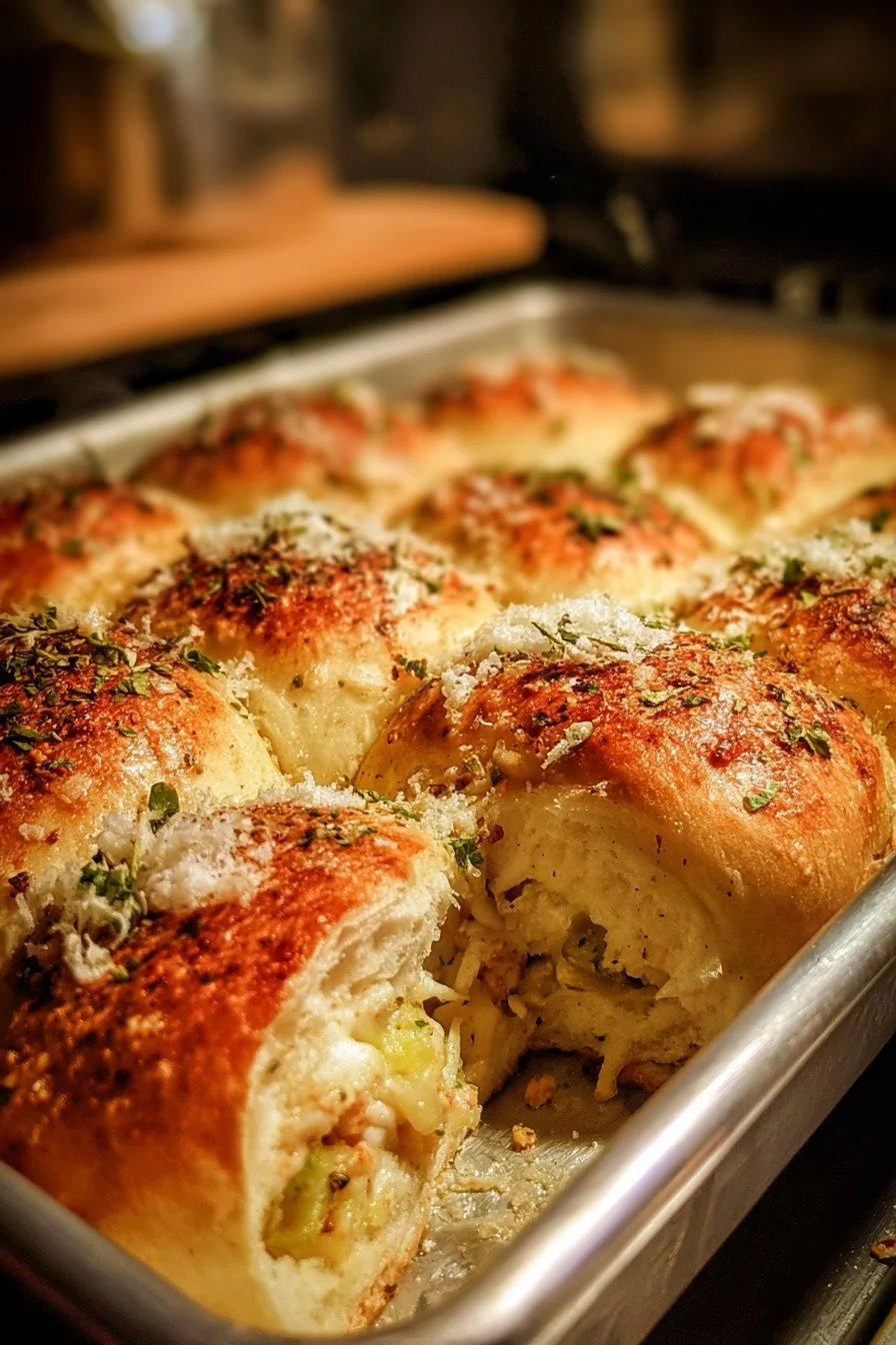Turkey stuffing roll ups served on a platter for Thanksgiving meal.