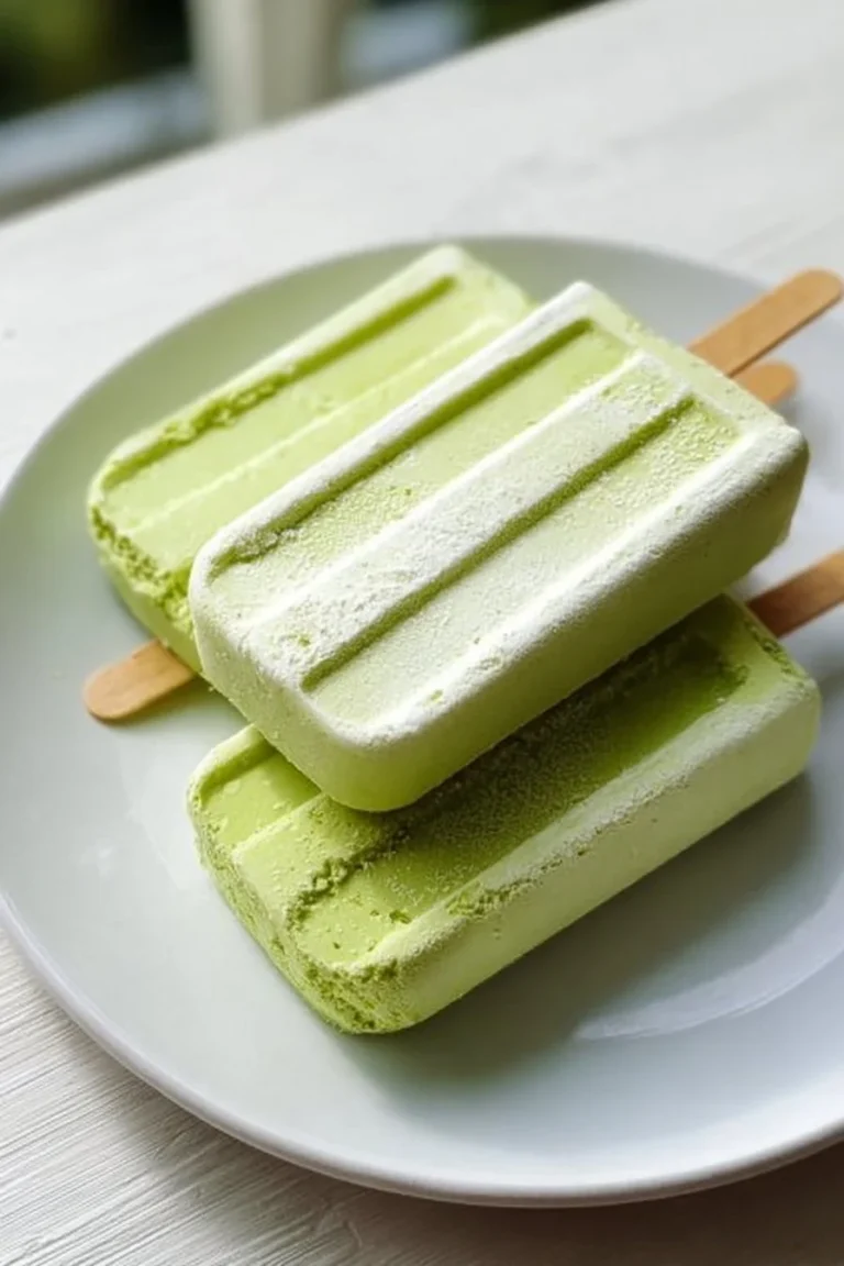 Delicious Vegan Honeydew Ice Cream Bars served on a plate