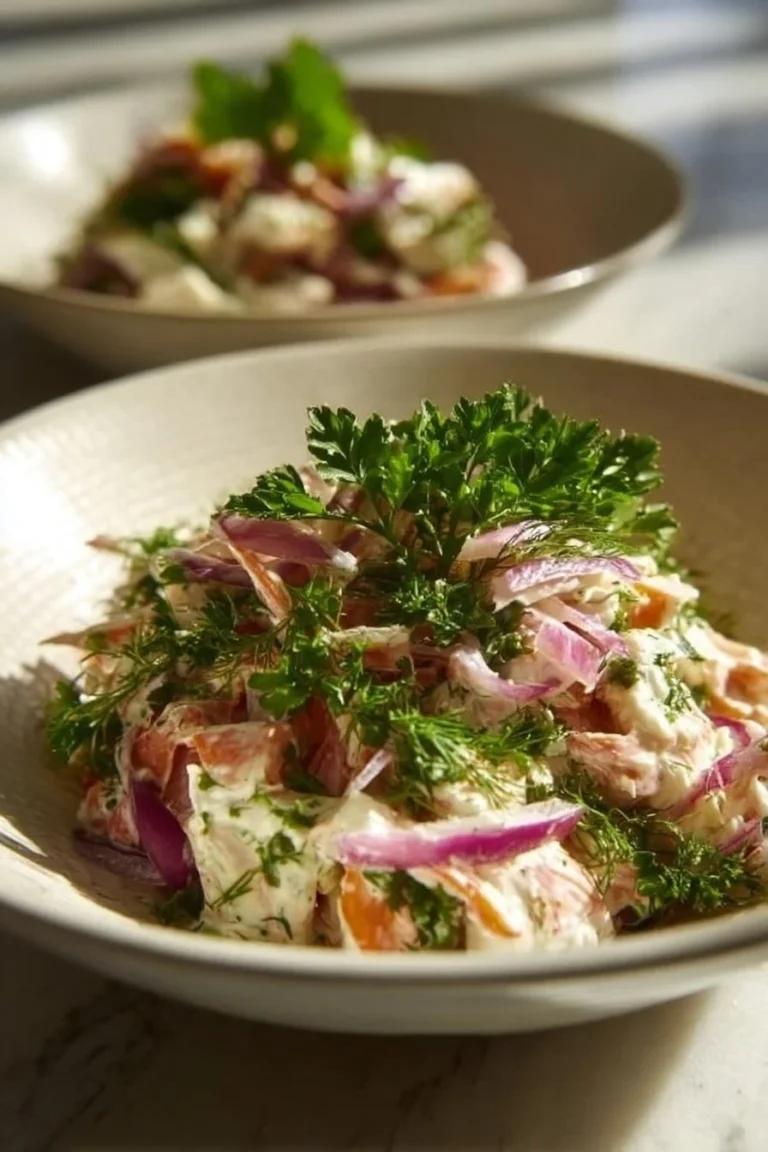 Delicious crab salad with fresh ingredients served in a bowl