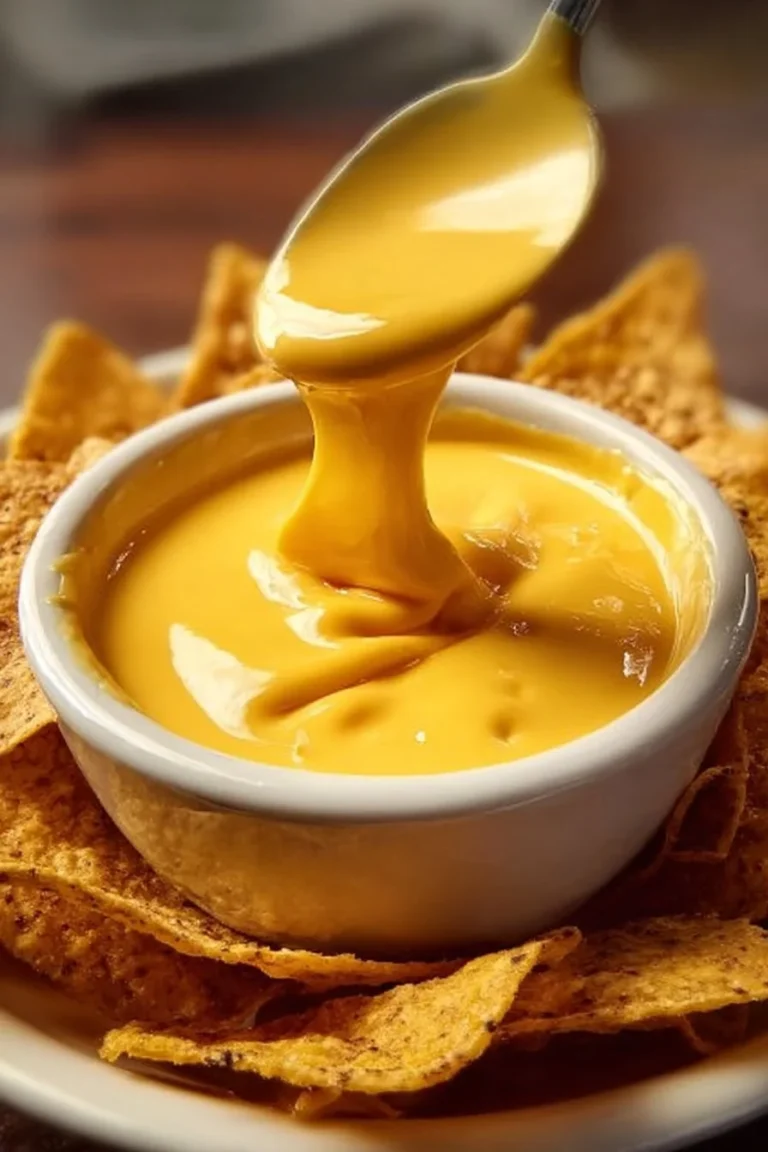 Creamy cheddar cheese sauce in a bowl, perfect for dipping and drizzling.