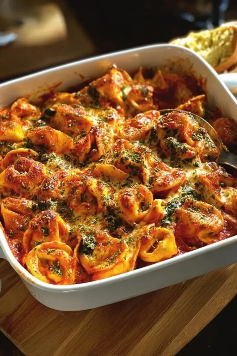 Bowl of creamy vegetarian pasta bake with colorful vegetables and cheese
