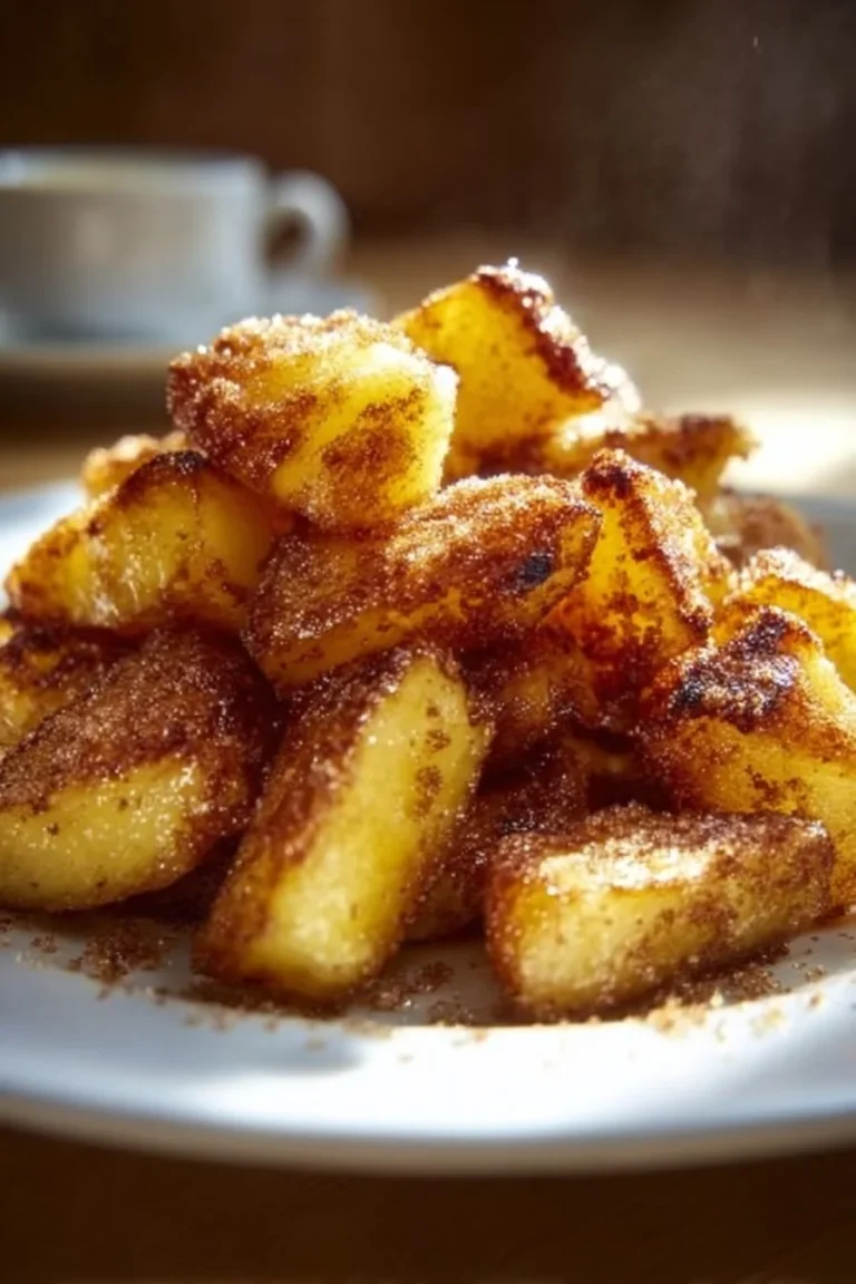 Crispy air fryer apple fries in a bowl, ready to serve as a healthy snack.