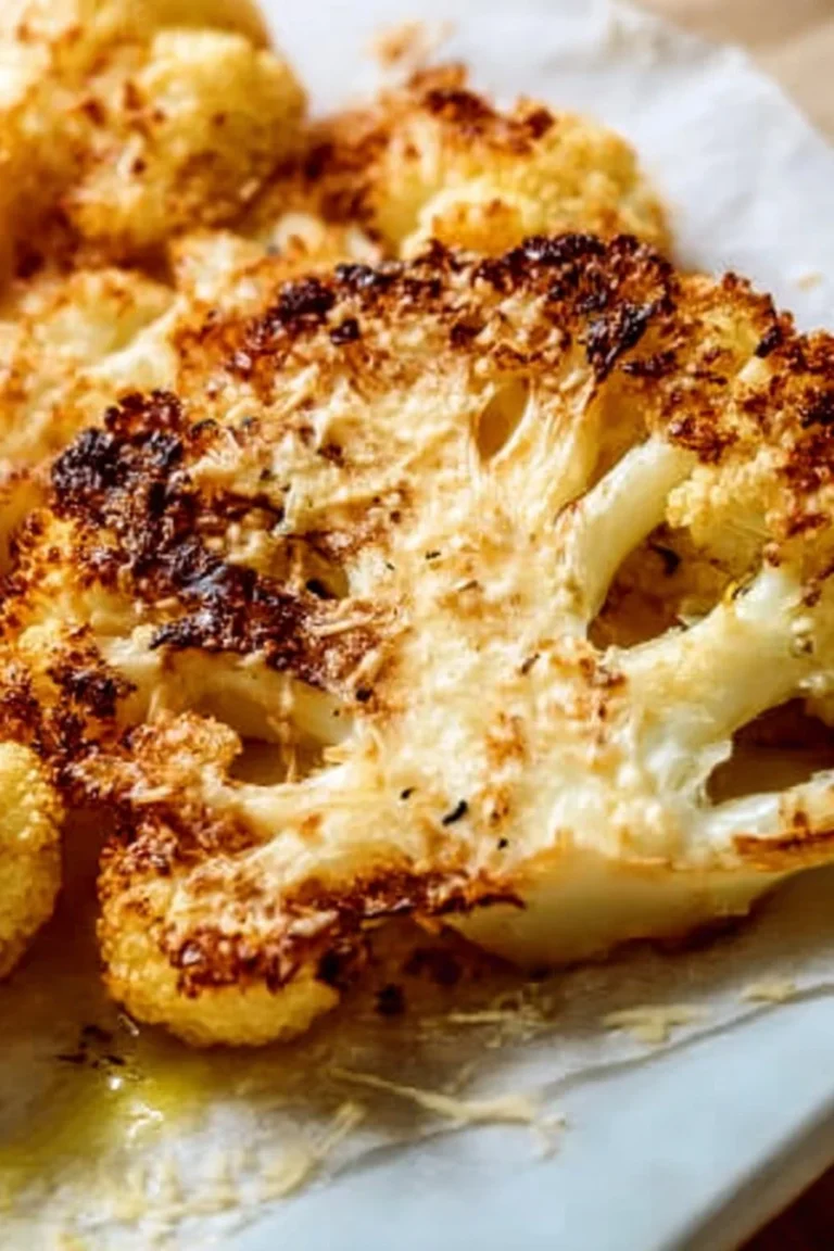 Delicious crispy smashed cauliflower bites served on a plate