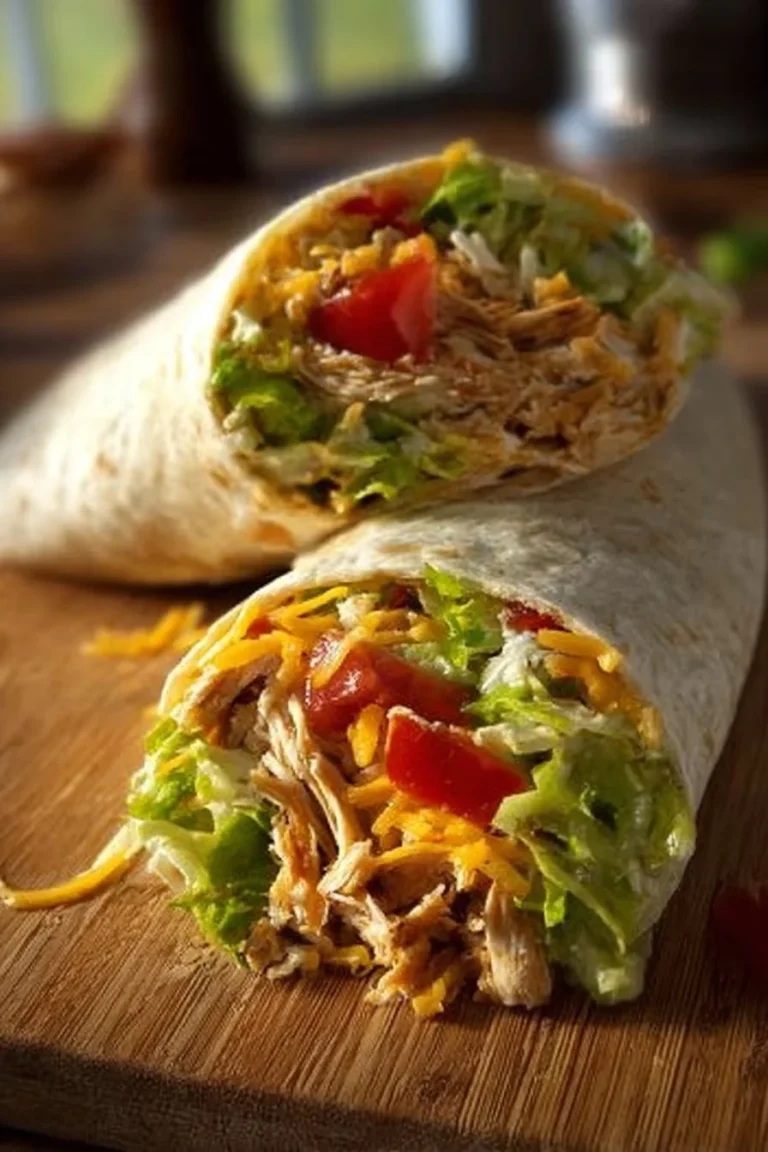 Deliciously Easy Chicken Wraps filled with fresh ingredients