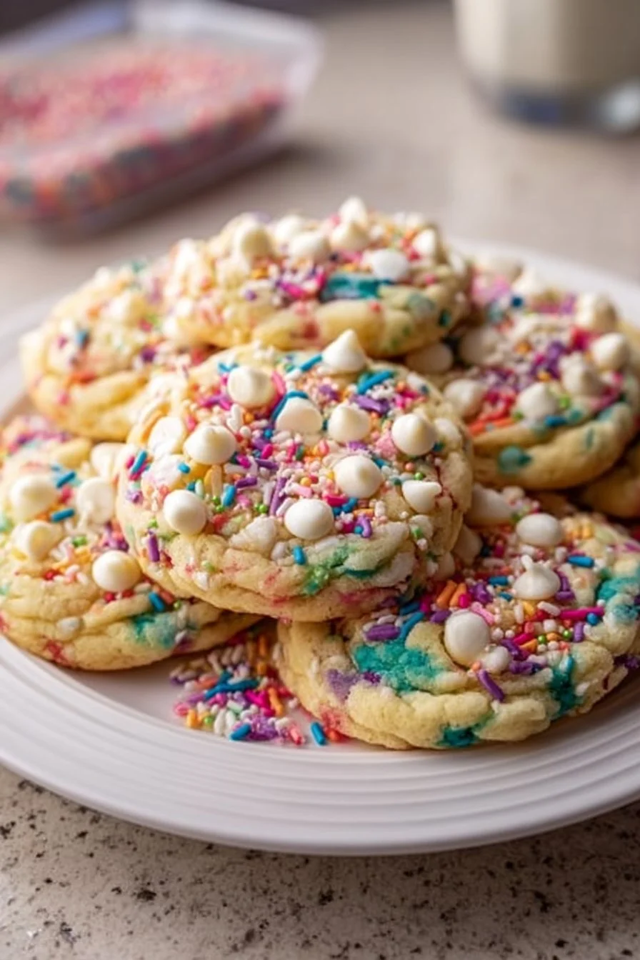Colorful circus animal cookies arranged on a dessert plate