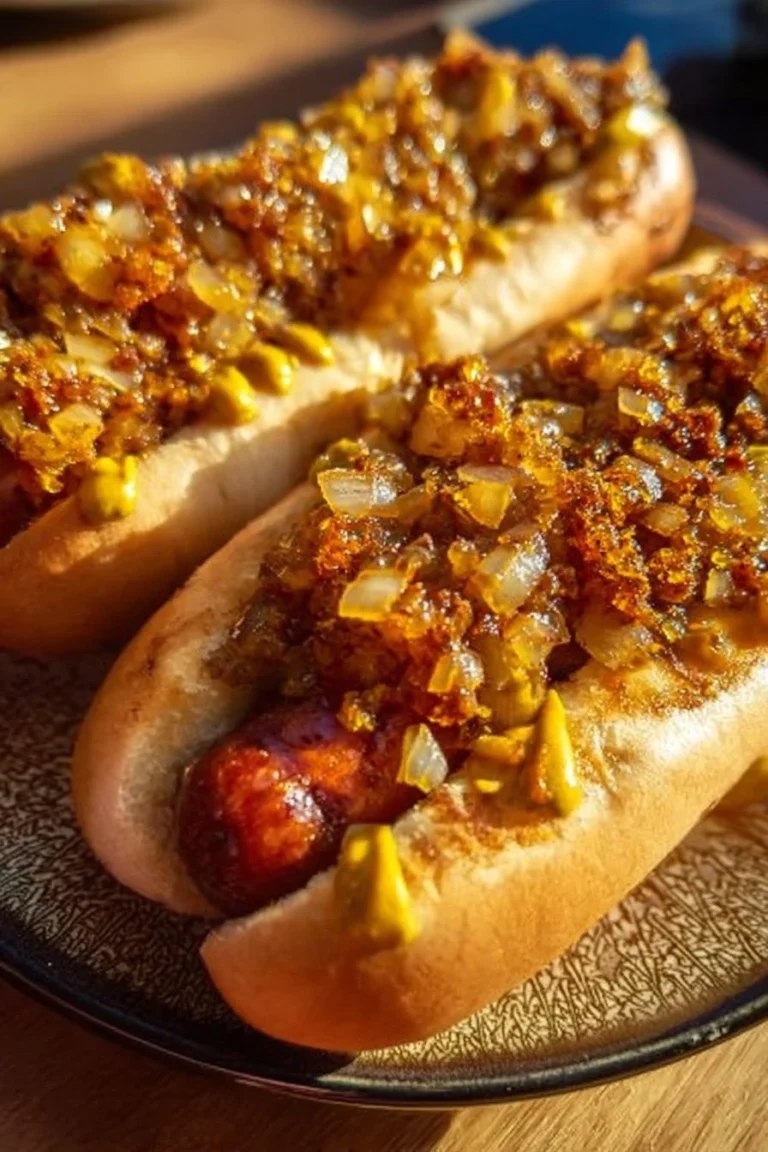 Delicious Firecracker Hot Dogs grilled to perfection for summer BBQs.