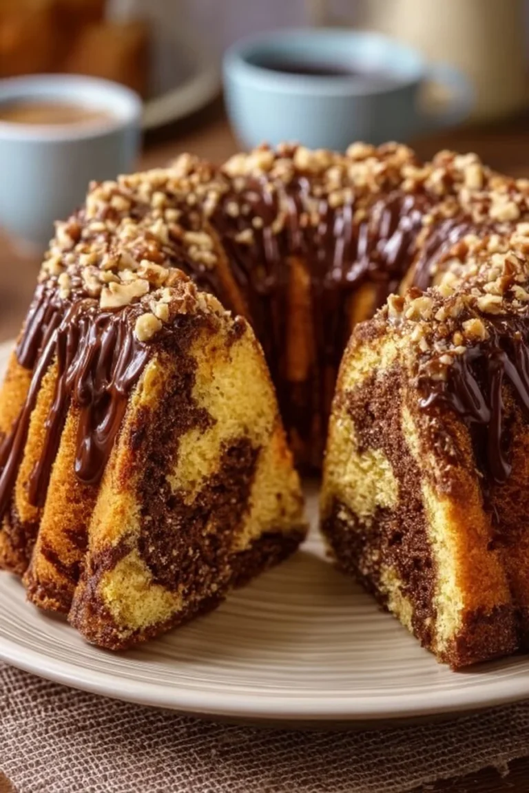 Delicious German Chocolate Bundt Cake with coconut frosting on a plate