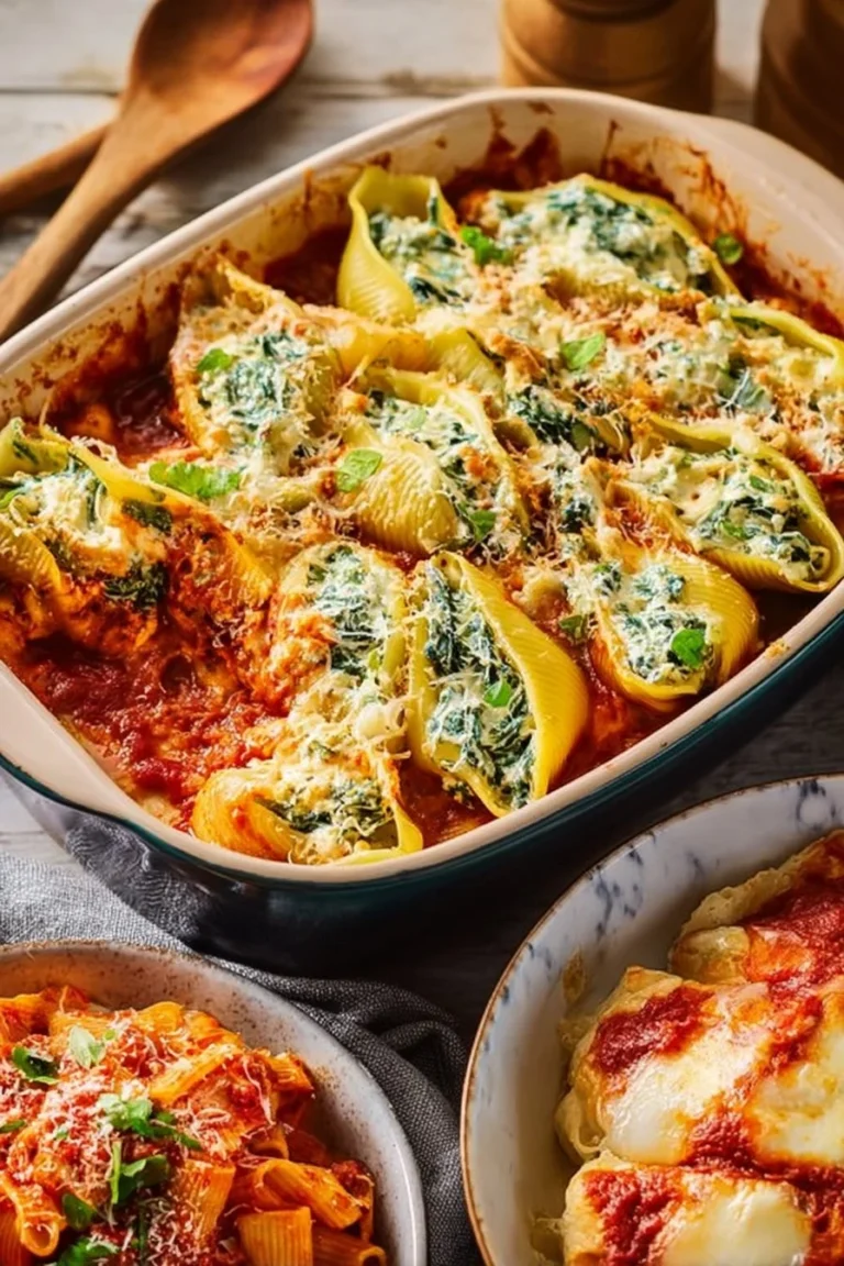 Healthy stuffed shells filled with nutritious ingredients on a plate