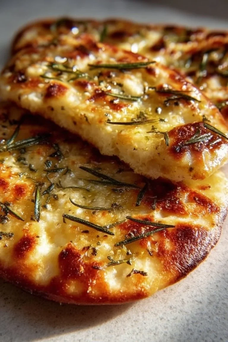 Irresistible naan flatbread topped with creamy brie cheese.