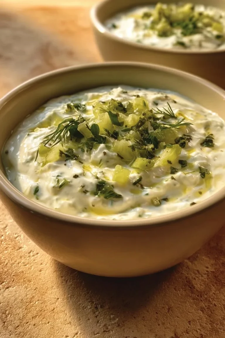 Creamy pickle ranch dip served in a bowl with fresh veggies and crackers