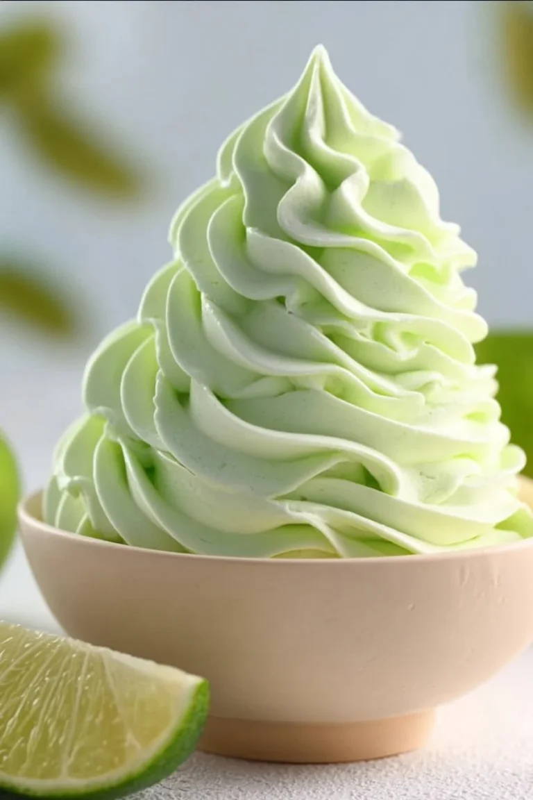 Delicious Lime Buttercream Frosting decorating a cupcake