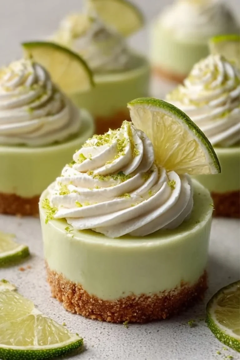 No-bake key lime cheesecake cups topped with lime zest