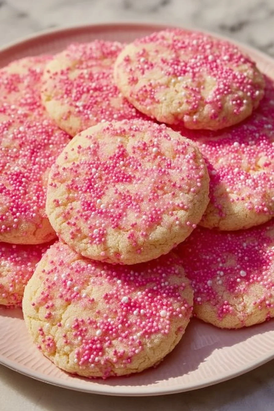 Delicious pink lemonade cookies with a sweet and tangy flavor, perfect for summer.