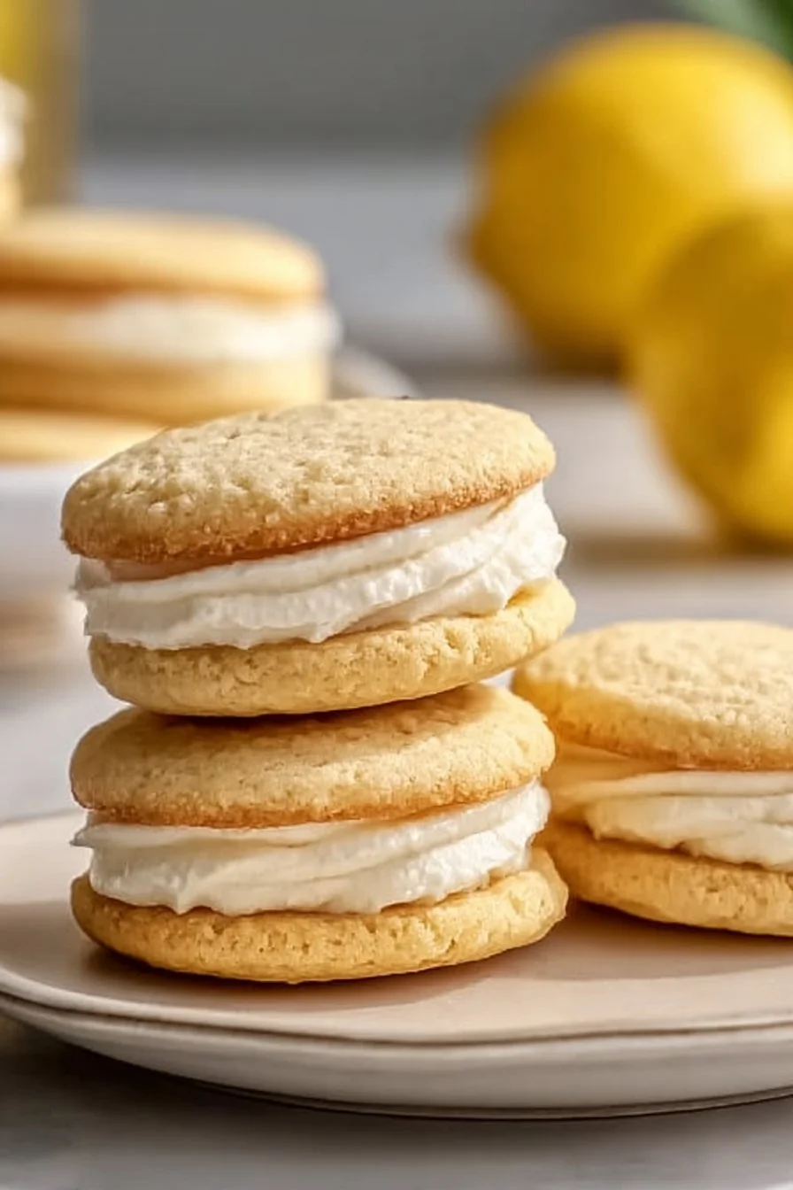 Delicious sourdough discard lemon cookie pies served on a plate