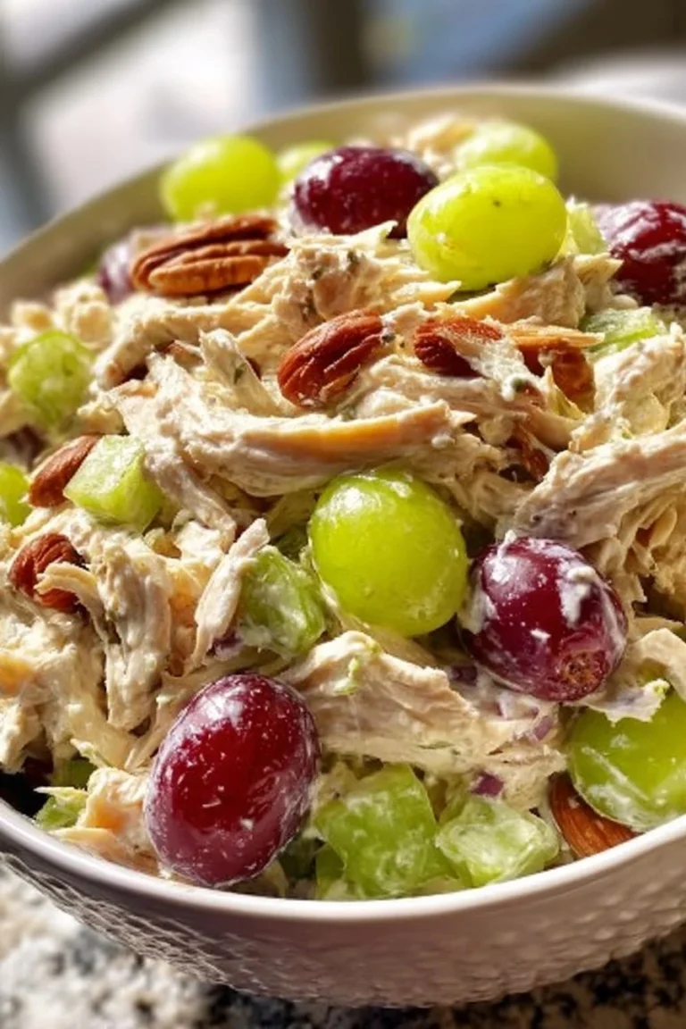 Delicious bowl of ultimate chicken salad with fresh ingredients
