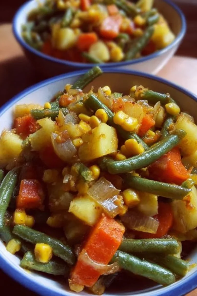 A traditional Amish Thanksgiving Concoction served with autumn decorations.