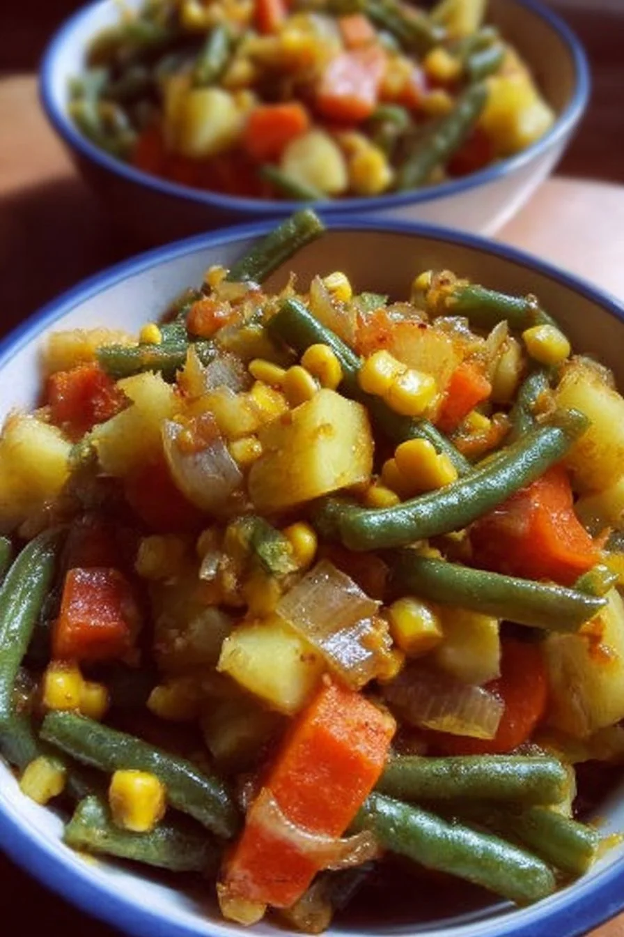 A traditional Amish Thanksgiving Concoction served with autumn decorations.