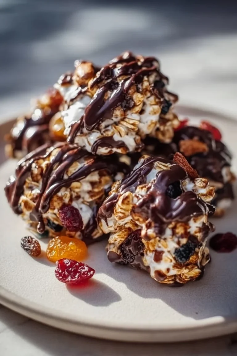 Decadent clusters of chocolate yogurt for a delicious and healthy treat