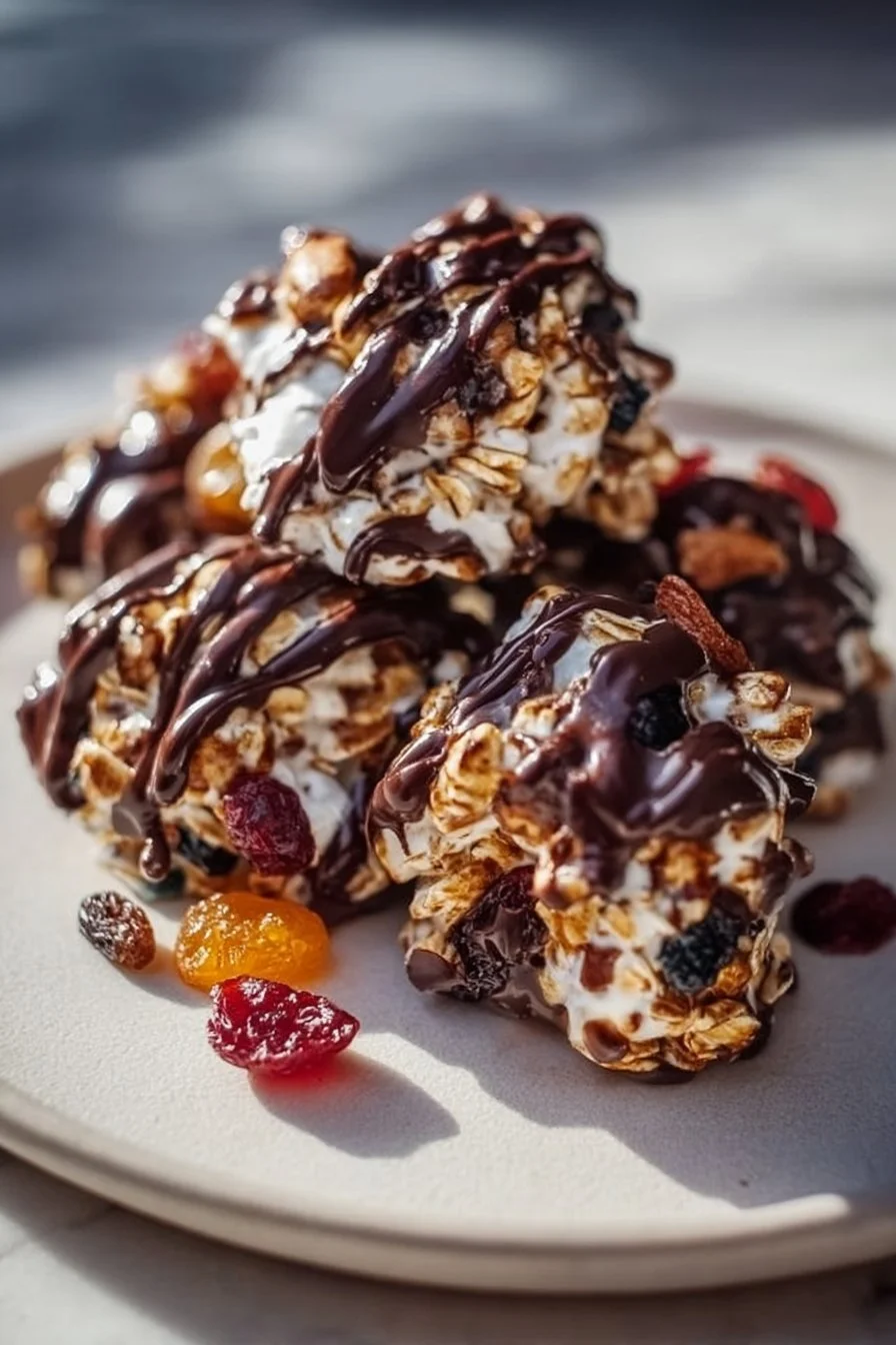 Decadent clusters of chocolate yogurt for a delicious and healthy treat