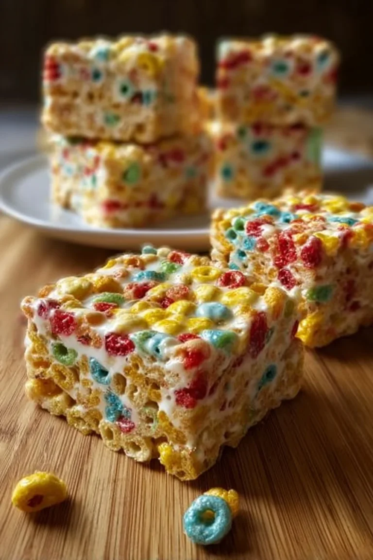A bowl of deliciously crunchy Captain Crunch Treats with colorful cereal pieces.