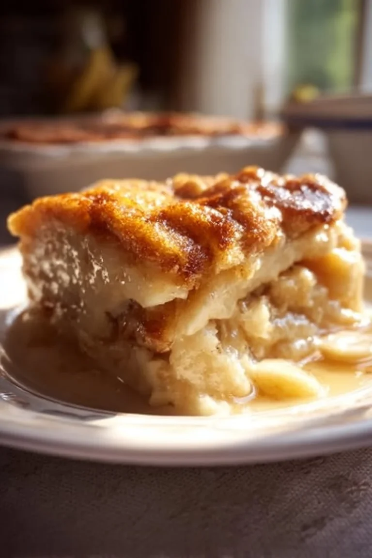 Delicious banana pudding cobbler served in a dish with fresh bananas and whipped cream