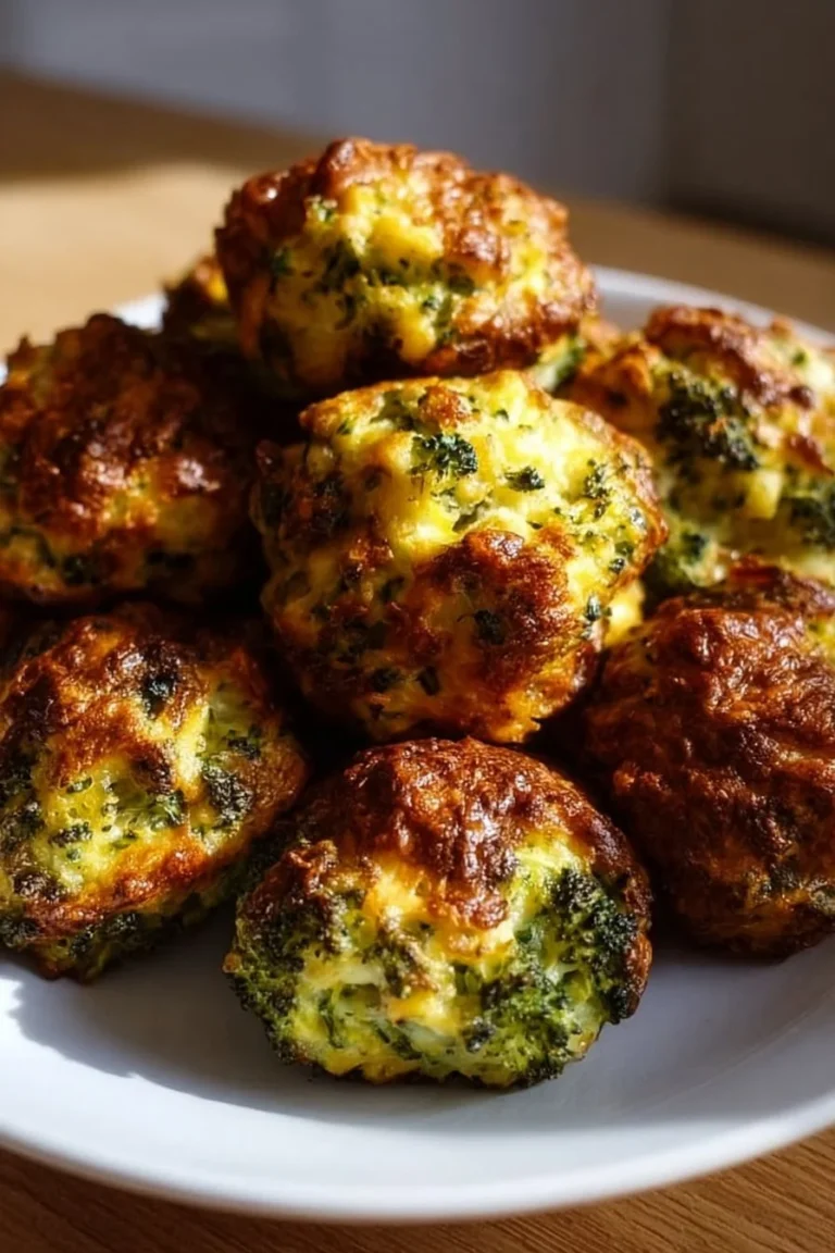 Delicious and cheesy broccoli cheese balls served as a snack