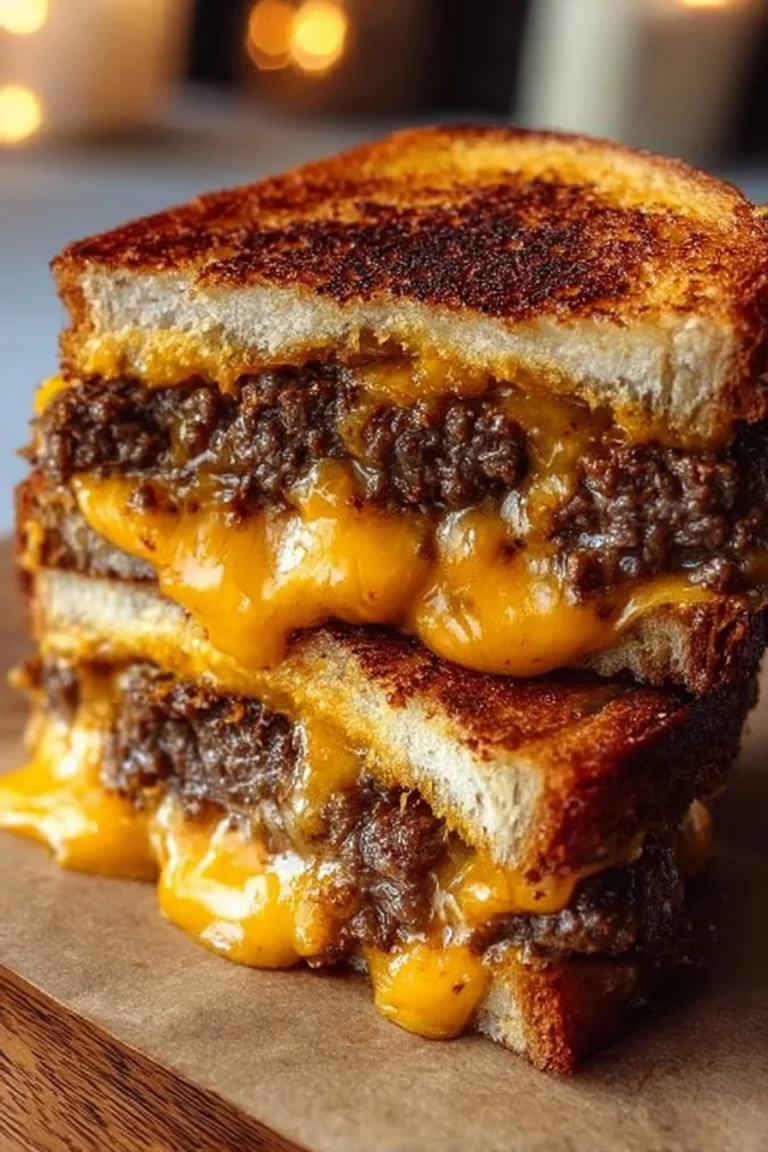 Mouthwatering Smashburger Grilled Cheese with melted cheese and toasted bread
